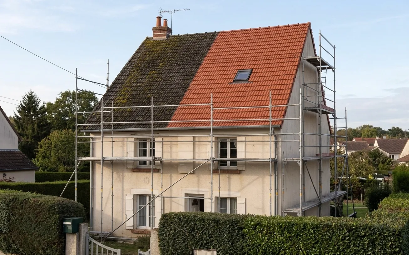 Démoussage de toiture à Dammarie-les-Lys